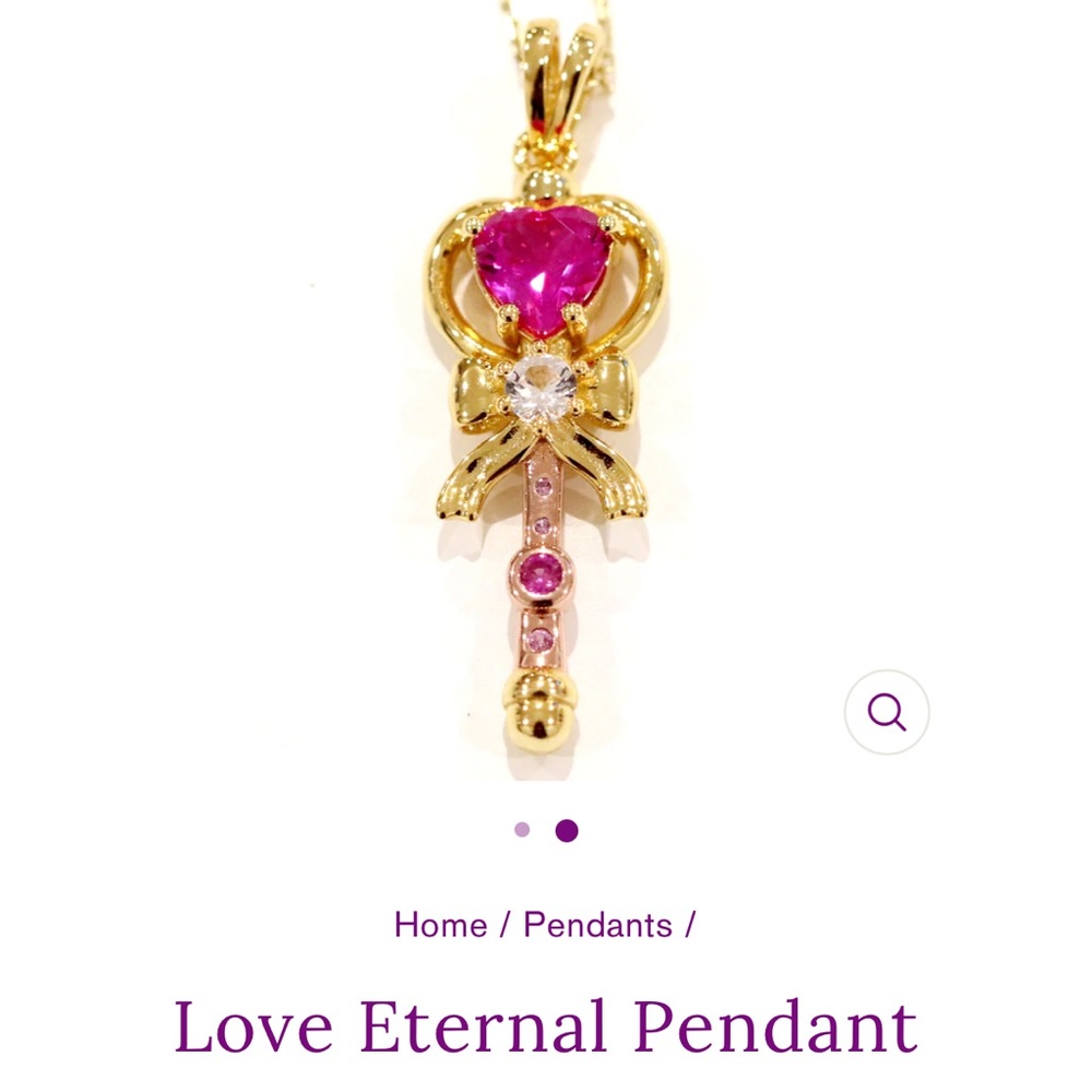 Bisoulovely Love Eternal Pendant necklace Sailor Moon inspired